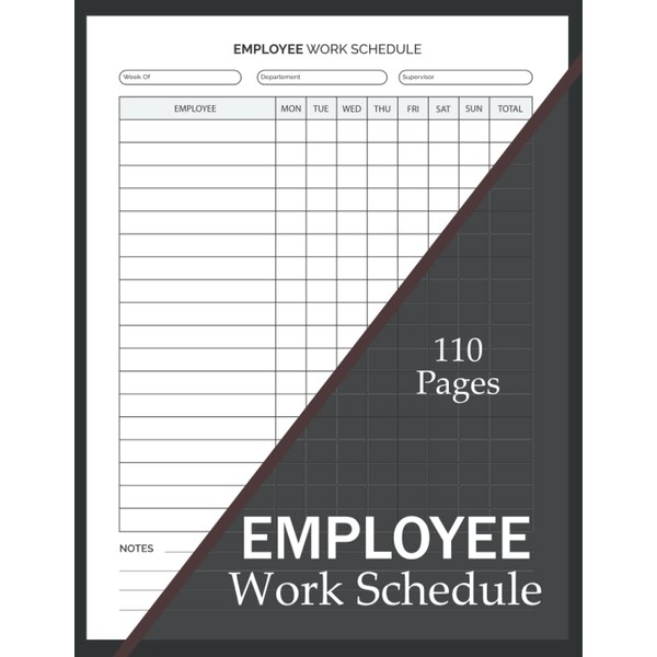 Employee Work Schedule Sheets: Simple Shift Journal Notebook, Keep Track