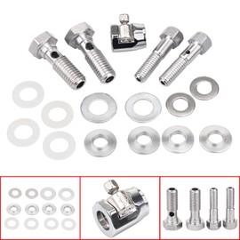 YDLMT Motorcycle Breather Bolts Set 1/2x13-1-3/4 Bolts and 3/8 x 16-1-3/4 Coarse for Harley Sportster 883 1200 Dyna