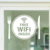 Free WiFi Inside Plate Window Sign Vinyl Sticker Graphics Cafe
