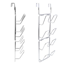 Pastlla 4 Tier Lid Organizer - No Drilling Wall Mounted Pot Cover Rack - Stainless Steel Lid Holder for Kitchen Cabinet