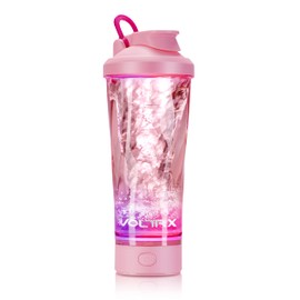 VOLTRX Shaker Bottle (color version),Protein Shaker Bottle Upgrade IXP7 Waterproof,USB C Electric Protein Shaker Powerful for Smoother Protein Shakes,BPA Free,600ml Cup (Sakura pink)