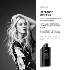 pH Labs Ice Blonde Shampoo & Leave-In Detangler Spray - Moisturizer for Blonde Hair Enriched with Illipe Butter and Jasmine Flower Extract (8.45 oz)