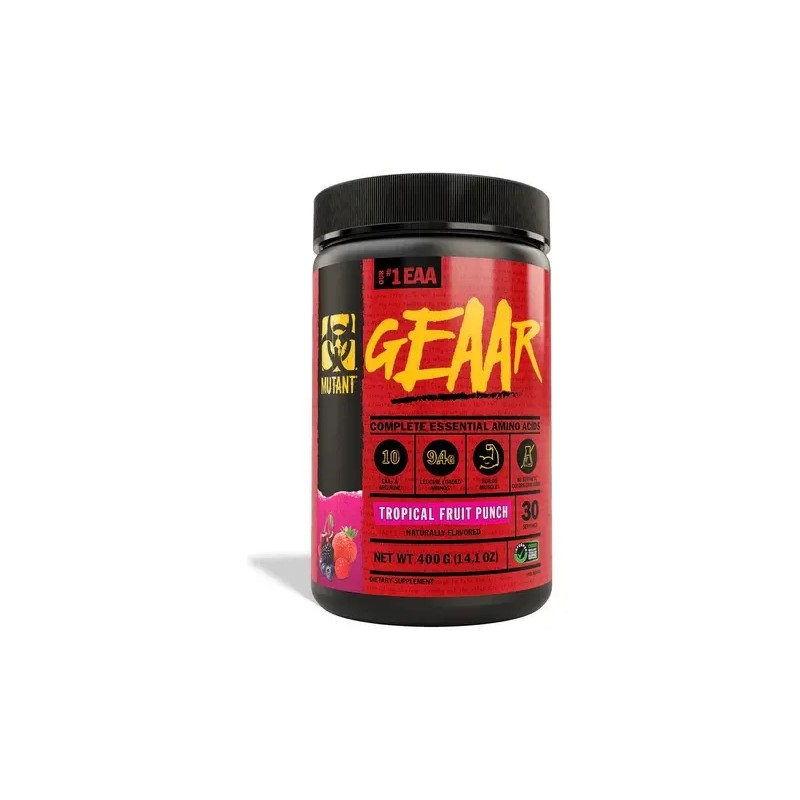 Aminoácidos Eeas Mutant Geaar Electrolitos 30 Servicios 420g, Sabor Tropical