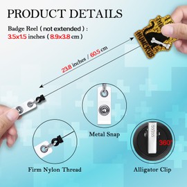 KANGYUSO Funny Black Cat Retractable Badge Reel, I Found This Humerus Gold Glitter Badge Reel with Clip, Orthopedic Gifts, Funny ID Card Holder Gifts for Radiology X-Ray Ortho Nurse Doctor Assistant