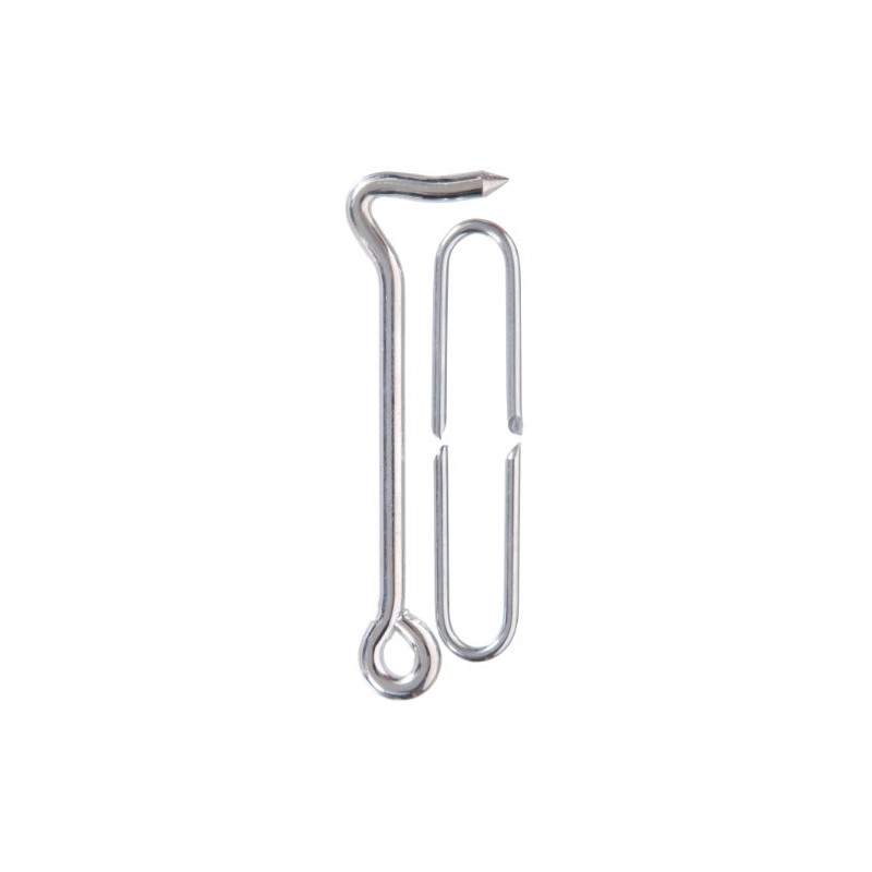 Hardware Essentials 851931 Hook Latch with Staples Zinc 6"