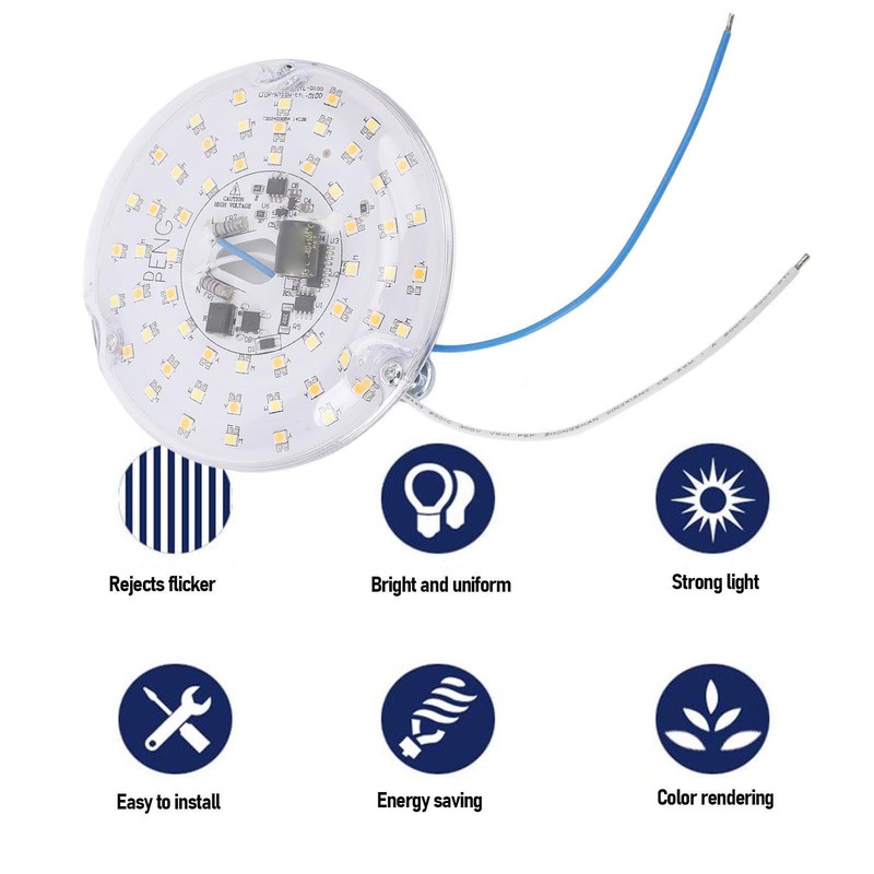 4 Inch Ceiling Fan LED Light Replacement, 15W 3000K 4000K