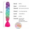 MAYSA Rainbow Braiding Hair Extensions, 4 Tone Colorful Braiding Hair,