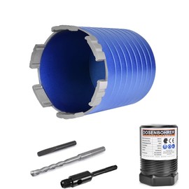 M16 Turbo Diamond Socket Countersink 82 mm Including SDS-Plus | 95 mm Usable Length | 6 Diamond Segments | Diamond Core Drill Bit with Centre Drill for Concrete, Masonry, Brick, Poroton, Plaster