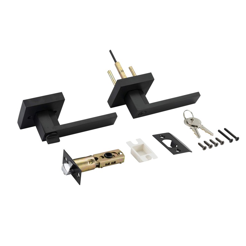 Berlin Modisch Contemporary Square Entry Lever Door Handle Lock and