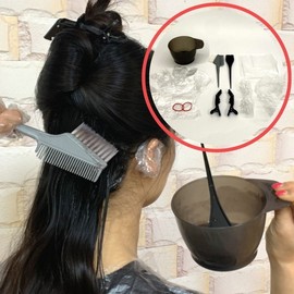 Hair Dye Brush Home Hair Dyeing Tool 8-Piece Set Dyeing Bowl 2ea