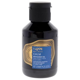 I LOVE Wellness Calm Bath and Body Oil - Body Oil and Bath Oil for Dry Skin - Essential Oils for Relaxation - Petitgrain and Ylang Ylang - 125 ml     