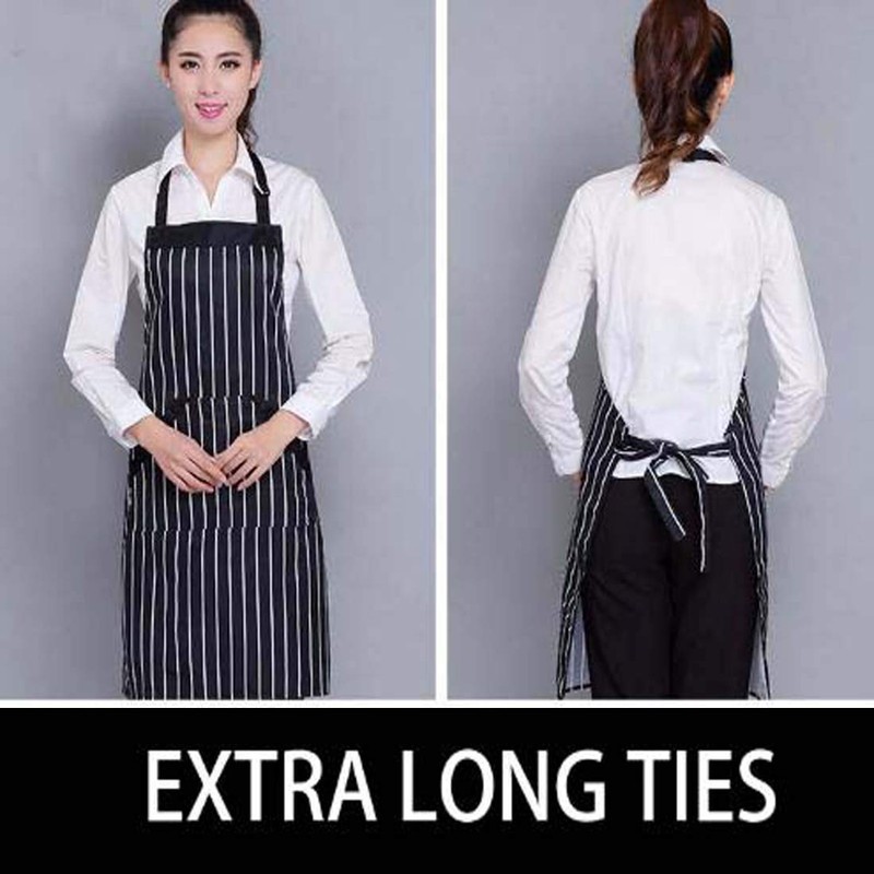 4Pack Chef Kitchen Aprons,Adjustable Waterproof Black Cooking Apron Bib Aprons