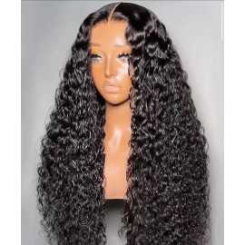 10-30 Inch Raw Deep Wave Cambodian Human Lace Closure Wigs Virgin Burmese Kinky Curly HD Full Lace Frontal Wig With Baby Hairstyle: 1 wig Italy curly, color: Natural black, stretched length: 10 inches, Lace Size: HD 5*5 closure wig 180% density