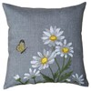 Tablecloth Table Runner Cushion Cover Grey Floral Crank Embroidery with