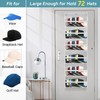 AOODA Clear Over the Door Hat Racks for Baseball Caps,