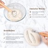 Kixiyou 10-Piece Proofing Basket Bread Set, 25 cm Oval Natural