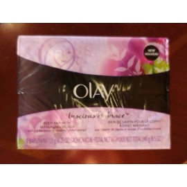 Olay 2-OLAY Luscious Embrace Body Bar Massaging Design Jojoba Butter & Orchid Extract