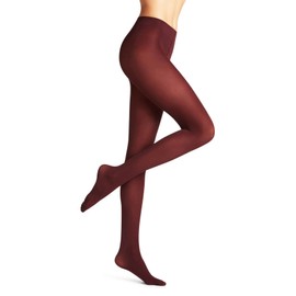 FALKE Women's Pure Matt 50 DEN W TI Semi-Opaque Plain 1 Pair Tights, Red (Barolo 8596), M