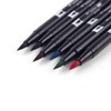 Tombow 56212 Dual Brush Pen Art Markers, Galaxy, 6-Pack. Blendable,