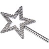 Boland 10117910 BOL44071 Star Magic Wand, Adult, Silver, 35 Cm