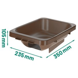 Kerbl Hobbyfarming Nesting tray for double laying nest made from recycled plastic
