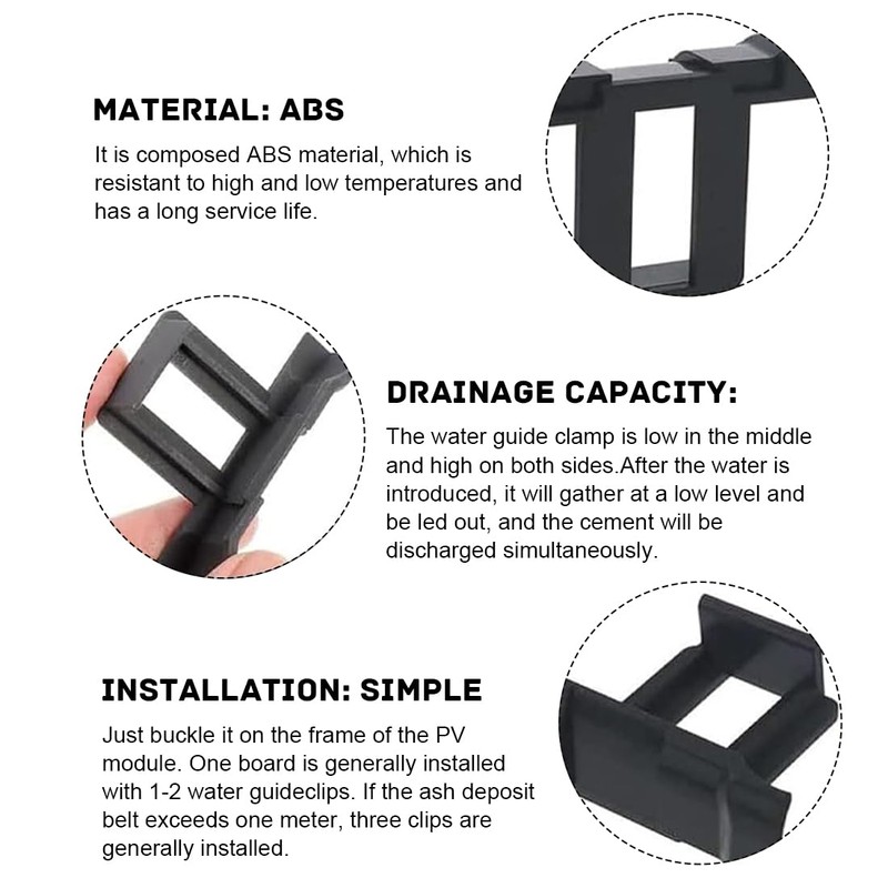 Solar Panel Water Drain Clips Drainage Clips Solar Panel Mud
