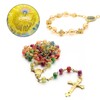 Rosary Necklace Bracelet Set, Rosary Chain Crucifix, Cross Christian Bracelet,