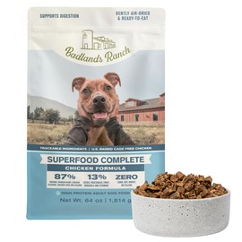 BADLANDS RANCH by Katherine Heigl – Superfood Complete Air-Dried Chicken Dog Food – High Protein with Superfoods for Daily Wellness & Consistent Nutrition – 64 oz
