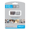 PNY 512GB Turbo Attaché 3 USB 3.2 Flash Drive, Grey,