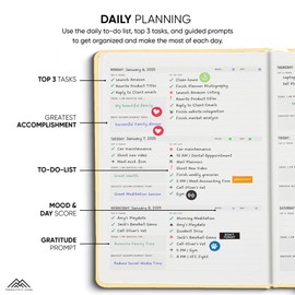 Undated, 2025 Planner, 8.5" x 11" - The #1 Productivity Planner to Achieve Your 2025 Goals - Planner 2025-2026 by PRODUCTIVITY STORE (A4, CREAM)