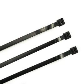 ERKO Cable Ties Black 200 x 7,6 mm 25 Pieces UV Resistant Chemical Resistant 120lbs Tensile Strength, Professional Zip Tie Wraps