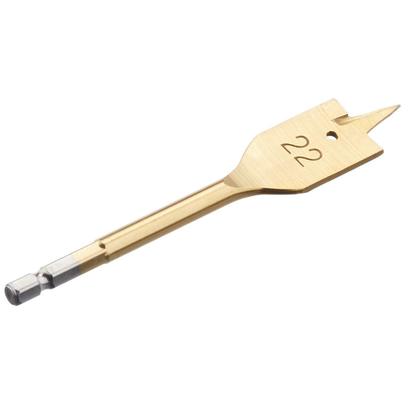 Draper 18560 Titanium Nitride Coated Flat Wood Bit Set, 10mm
