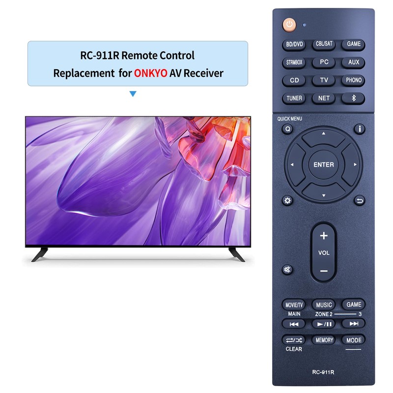 TV Remote Control for RC‑911R for ONKYO TX‑NR578 TX‑DS787 TX‑NR777