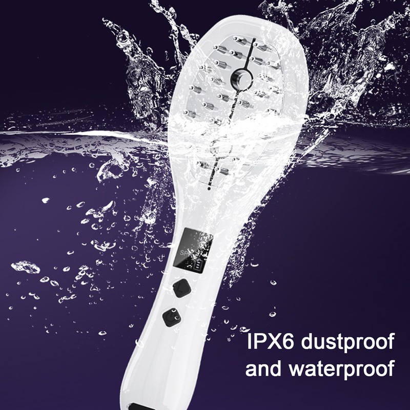 Electric Scalp Massage Brush Red Lighting Ultrasound Atomization Scalp Applicator