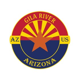 Gila River Arizona Sticker Decal A1295 Vinyl Countries Cities Stickers Decal for Wall, Laptop, Truck, Car Bumper Sticker 3 Inches