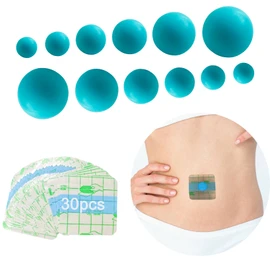 Okueejur 12PCS Ball-Shape Belly Button Plug Post Tummy Tuck Silicone Belly Button Shaper Tummy Tuck for Liposuction (Blue)