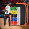 Ferrule Crimping Tool Kit, Self-adjusting Hexagonal Pliers(AWG23-10) Wire Terminals Crimper