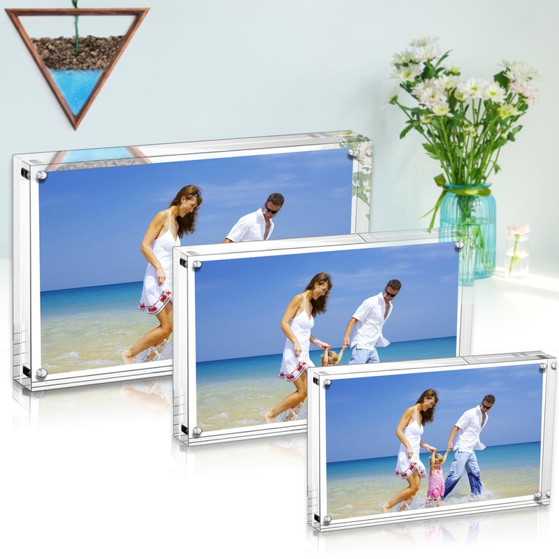 Acrylic Photo Frames 15 x 20 cm (6x8 inch), Magnetic