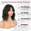 Aisaide Short Wigs for White Women Black Wavy Wig With