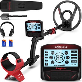 Hazlewolke Metal Detector for Adults, 5 Professional Mode with Higher Accuracy 10” Waterproof Coil for Gold Detecting