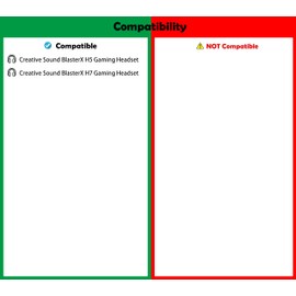 DowiTech Breathable Headphones Ear Pads Replacement Headset Ear Pads Compatible with Creative Sound BlasterX H5 BlasterX H7 Gaming Headsets