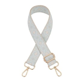 Whakano Rhombus Shoulder Strap Bag Strap Adjustable Width 3.8 cm Unisex, Adjustable Length 80-130 cm Shoulder Strap, Bag Straps for Changing, DIY Accessories for Carry Bags, Gold Buckle, Light Blue