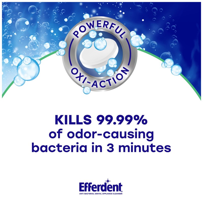 Efferdent Retainer Cleaning Tablets, Denture Cleanser Tablets for Dental Appliances,
