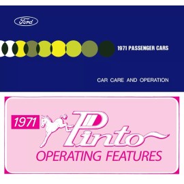 1971 Ford Pinto Owner's Manual (includes Operating Features Supplement) - COLOR