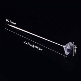 Senkary 200 Pieces Corsages Pins Flower Pins Diamond Crystal Pins Floral Pins Straight Head Pins Wedding Bouquet Pins Clear (2.13 Inch)