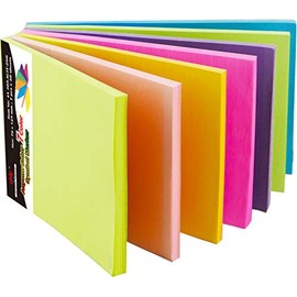 4A Sticky Notes,Each Color Separate,3 x 5 Inches,7 Neon Assorted,Each Color Can Be Used Separately,Self-Stick Notes,40 Sheets/Pad,7 Pads/Pack,4A 305-ACJT-280