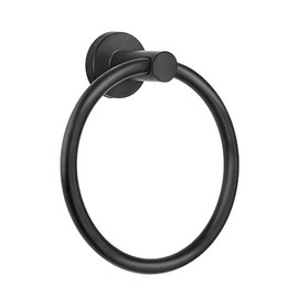 Towel Ring,Hand Towel Holder for Wall Mounted,Towel Holder,Towel-Racks, Bathroom Hardware Simple Round Towel Hanger SUS 304 Stainless Steel (Black)