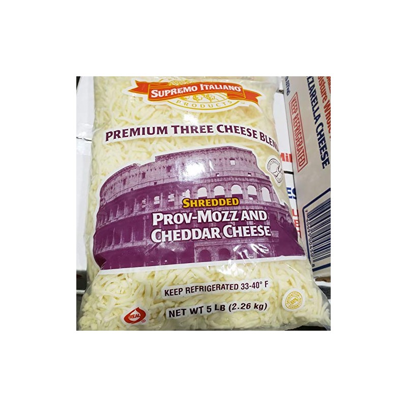 Supremo Italiano Premium Three Cheese Blend Shredded Prov-Mozz and Cheddar