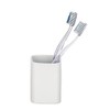 Wenko ceramica portaspazzolino Hexa opaco, Bianco, 6.5 x 6.5 x