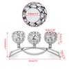 OwnMy 3 Arms Crystal Candle Holders Bowls Tealight Candelabra -